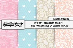 Pastel Colors Digital Paper, pastel colors background design Product Image 1