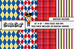 British Soldier Digital Papers, british backgrounds designs Product Image 1