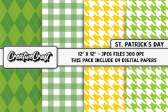 St Patricks Day Digital Papers, st patricks day illustration Product Image 1