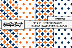 Baseball Sport Digital Paper, baseball graphic illustrations Product Image 1