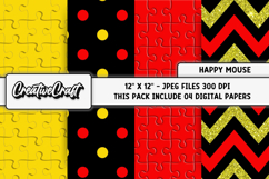 Happy Mouse Digital Papers, scrapbooking backgrounds designs Product Image 1