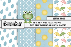 Little Frog Digital Papers, scrapbooking backgrounds designs Product Image 1