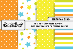 Happy Birthday Digital Papers, scrapbook backgrounds designs Product Image 1
