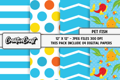 Fish Tank Digital Paper, pet fish graphics, illustrations Product Image 1