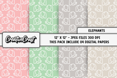 Elephant Nursery Digital Paper, baby graphics, illustrations Product Image 1