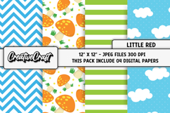 Little Red Digital Papers, scrapbooking backgrounds designs Product Image 1