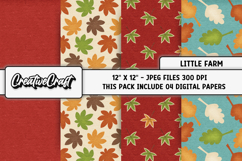 Autumn Fall Digital Paper, thanksgiving digital scrapbook Product Image 1