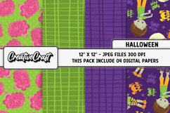 Halloween Digital Papers, scrapbooking, backgrounds designs Product Image 1