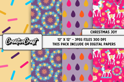 Christmas Digital Paper, christmas scrapbook illustrations Product Image 1