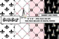 Shabby Chic Digital Papers, shabby chic background designs Product Image 1