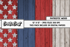 4th of July Digital Papers, independence day digital papers Product Image 1