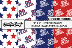 American Football Digital Papers, illustrations, backgrounds Product Image 1