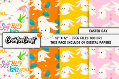 Easter Day Digital Paper, easter day background illustration Product Image 1