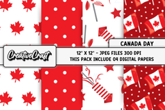 Canada Day Digital Papers, illustrations, background designs Product Image 1