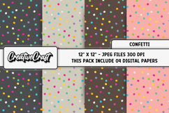 Color Confetti Digital Paper, polka dot backgrounds designs Product Image 1