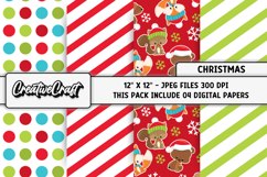 Christmas Digital Papers, christmas backgrounds designs Product Image 1