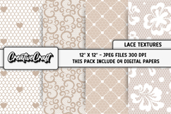 Lace Pink Digital Papers, lace pink background illustrations Product Image 1