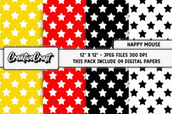 Happy Mouse Digital Papers, scrapbooking backgrounds designs Product Image 1