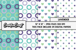 Lavender Digital Papers, purple backgrounds illustrations Product Image 1