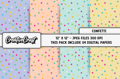 Color Confetti Digital Paper, polka dot backgrounds designs Product Image 1