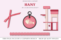 Kitty Cat Clip art, pet cat graphics, kitty illustrations Product Image 1