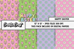 Easter Day Digital Paper, easter day background illustration Product Image 1