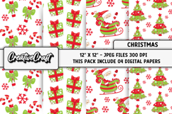 Christmas Digital Papers, christmas backgrounds designs Product Image 1