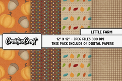 Autumn Fall Digital Paper, thanksgiving digital scrapbook Product Image 1