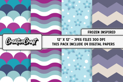 Frozen Inspired Digital Papers, scrapbooking papers designs Product Image 1