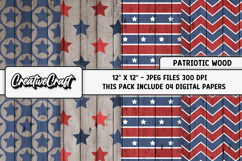 4th of July Digital Papers, independence day digital papers Product Image 1