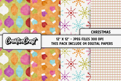 Christmas Digital Papers, christmas backgrounds designs Product Image 1
