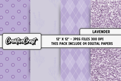 Lavender Digital Papers, purple backgrounds illustrations Product Image 1