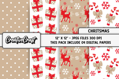 Christmas Digital Papers, christmas backgrounds designs Product Image 1