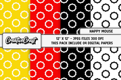 Happy Mouse Digital Papers, scrapbooking backgrounds designs Product Image 1