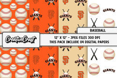 Baseball Sport Digital Paper, baseball graphic illustrations Product Image 1