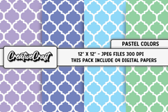 Pastel Colors Digital Paper, pastel colors background design Product Image 1