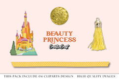 Beauty Princess png clipart, princess printable illustration Product Image 1