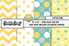 Little Owls Digital Papers, scrapbooking backgrounds designs Product Image 1