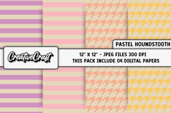 Pastel Colors Houndstooth Digital Papers, background designs Product Image 1