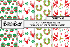 Christmas Digital Papers, christmas backgrounds designs Product Image 1