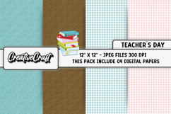 Teachers Digital Paper, school scrapbook backgrounds designs Product Image 1