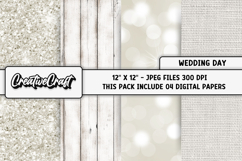 Wedding Digital Papers, wedding backgrounds illustrations Product Image 1