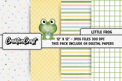 Little Frog Digital Papers, scrapbooking backgrounds designs Product Image 1