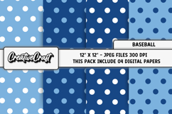 Baseball Sport Digital Paper, baseball graphic illustrations Product Image 1