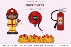 Firefighter Clipart, firefighter graphics, illustrations Product Image 1