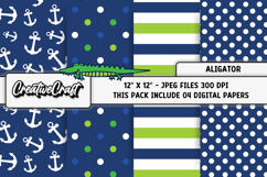 Aligator Digital Papers, aligator backgrounds illustrations Product Image 1