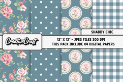 Shabby Chic digital paper, shabby chic backgrounds designs Product Image 1