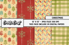 Christmas Digital Papers, christmas backgrounds designs Product Image 1