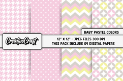 Baby Pastel Colors Digital Papers, baby backgrounds designs Product Image 1