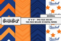 Baseball Sport Digital Paper, baseball graphic illustrations Product Image 1